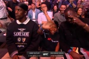 巴特勒和追梦现身赌城观战UFC!现场介绍:6届全明星&4届总冠军